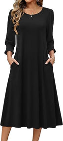 فساتين صيفية كاجوال للنساء مع جيوب