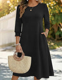 فساتين صيفية كاجوال للنساء مع جيوب