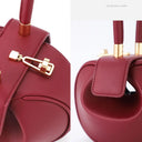 Luxury Round Handbag حقيبة يد نسائية دائرية Mini Shoulder Bag بتصميم أنيق من PU Leather