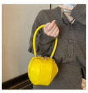 Luxury Round Handbag حقيبة يد نسائية دائرية Mini Shoulder Bag بتصميم أنيق من PU Leather