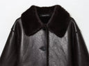 Faux Leather Women Jacket جاكيت نسائي جلد صناعي بأكمام طويلة Reversible Jacket بتصميم أنيق 2025