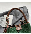 Fashion Bucket Bag حقيبة نسائية Bucket Bag أنيقة بتصميم Woven Effect مع Shoulder & Crossbody Strap