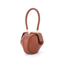 Luxury Round Handbag حقيبة يد نسائية دائرية Mini Shoulder Bag بتصميم أنيق من PU Leather