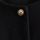 Fashion Women Cropped Jacket جاكيت نسائي قصير بأكمام طويلة Button Coat بتصميم أنيق 2025
