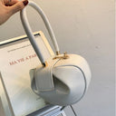 Luxury Round Handbag حقيبة يد نسائية دائرية Mini Shoulder Bag بتصميم أنيق من PU Leather