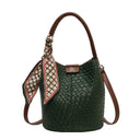 Fashion Bucket Bag حقيبة نسائية Bucket Bag أنيقة بتصميم Woven Effect مع Shoulder & Crossbody Strap