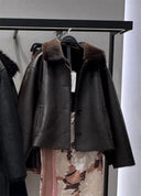 Faux Leather Women Jacket جاكيت نسائي جلد صناعي بأكمام طويلة Reversible Jacket بتصميم أنيق 2025